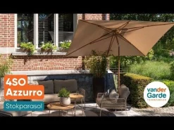 4-Seasons Outdoor Azzurro stokparasol 200 x 300 cm - Woodlook/charcoal