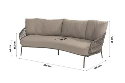 4 Seasons Outdoor Capalbio- 3-zits loungebank - terre