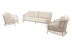 4 Seasons Puccini stoel-bank loungeset - 3-delig
