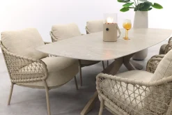 4 Seasons Sardinia/Nevada low dining tuinset (7-delig) - Latte