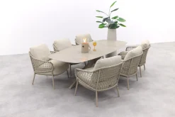 4 Seasons Sardinia/Nevada low dining tuinset (7-delig) - Latte