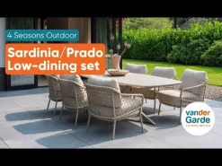 4 Seasons Sardinia/Nevada low dining tuinset (7-delig) - Latte