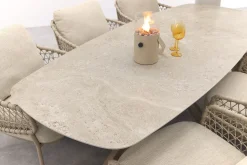 4 Seasons Sardinia/Nevada low dining tuinset (7-delig) - Latte