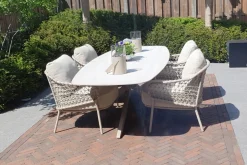 4 Seasons Sardinia/Nevada low dining tuinset (7-delig) - Latte