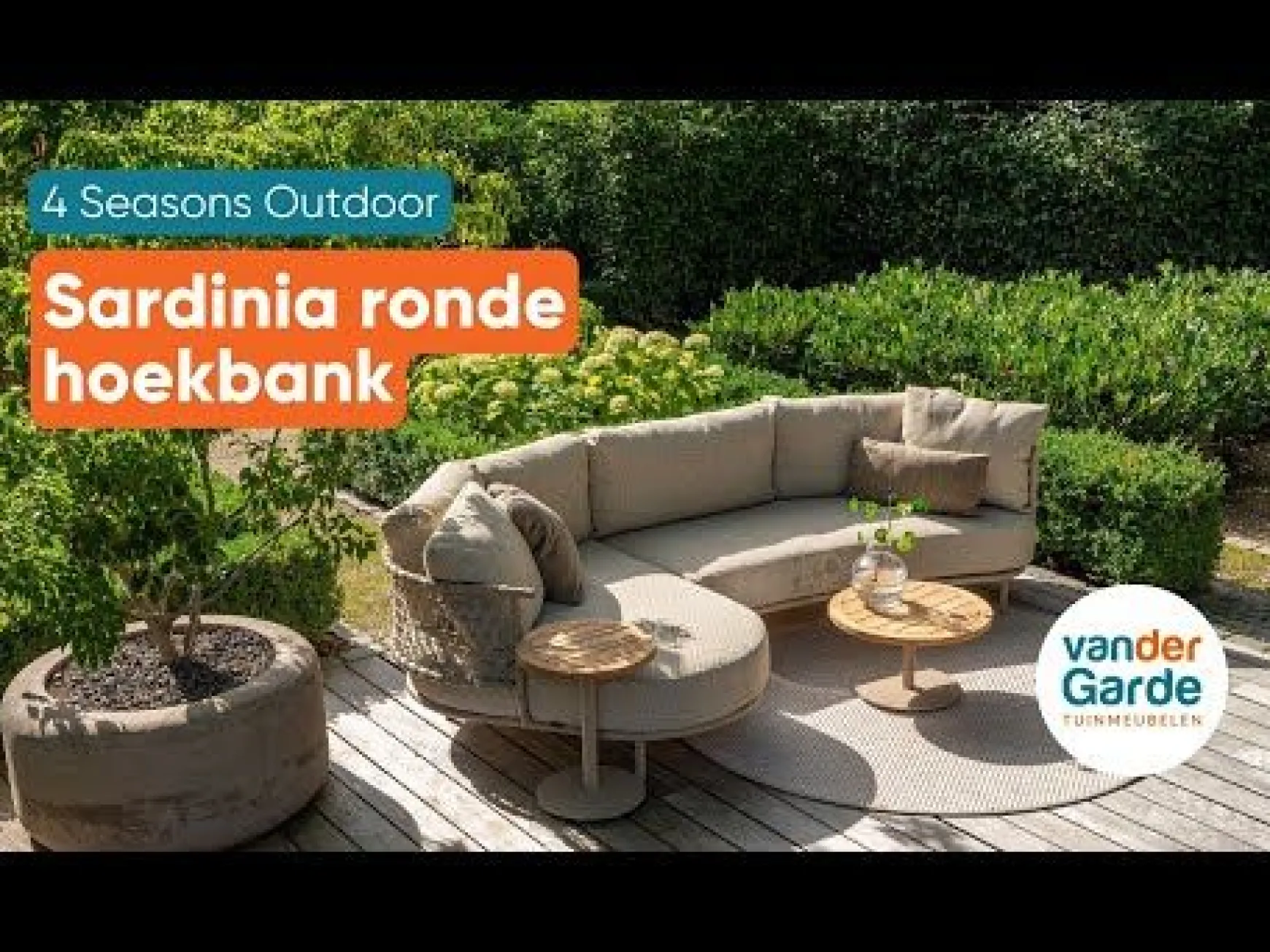 4 Seasons Sardinia ronde hoekbank - Latte