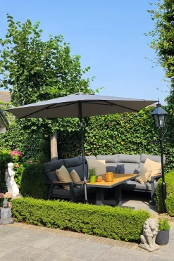 4-Seasons stokparasol Azzurro 300 cm - Charcoal