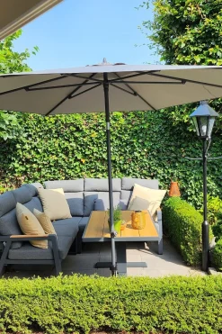 4-Seasons stokparasol Azzurro 300 cm - Charcoal
