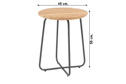 4 Seasons Verdi ronde bijzettafel teak 45 cm.