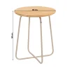 4 Seasons Verdi ronde bijzettafel teak 45 cm. - latte