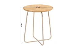 4 Seasons Verdi ronde bijzettafel teak 45 cm. - latte