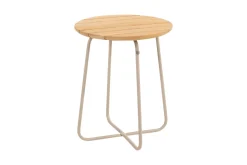 4 Seasons Verdi ronde bijzettafel teak 45 cm. - latte