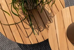 4 Seasons Verdi ronde bijzettafel teak 45 cm. - latte