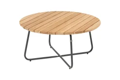4 Seasons Verdi ronde salontafel teak 73 cm. - antraciet