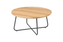 4 Seasons Verdi ronde salontafel teak 73 cm. - antraciet