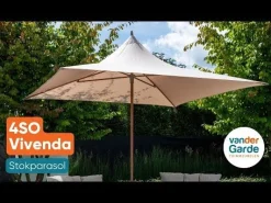 4 Seasons Vivenda stokparasol 270x270 cm. - beach/woodlook
