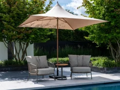 4 Seasons Vivenda stokparasol 270x270 cm. - beach/woodlook