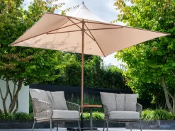 4 Seasons Vivenda stokparasol 270x270 cm. - beach/woodlook