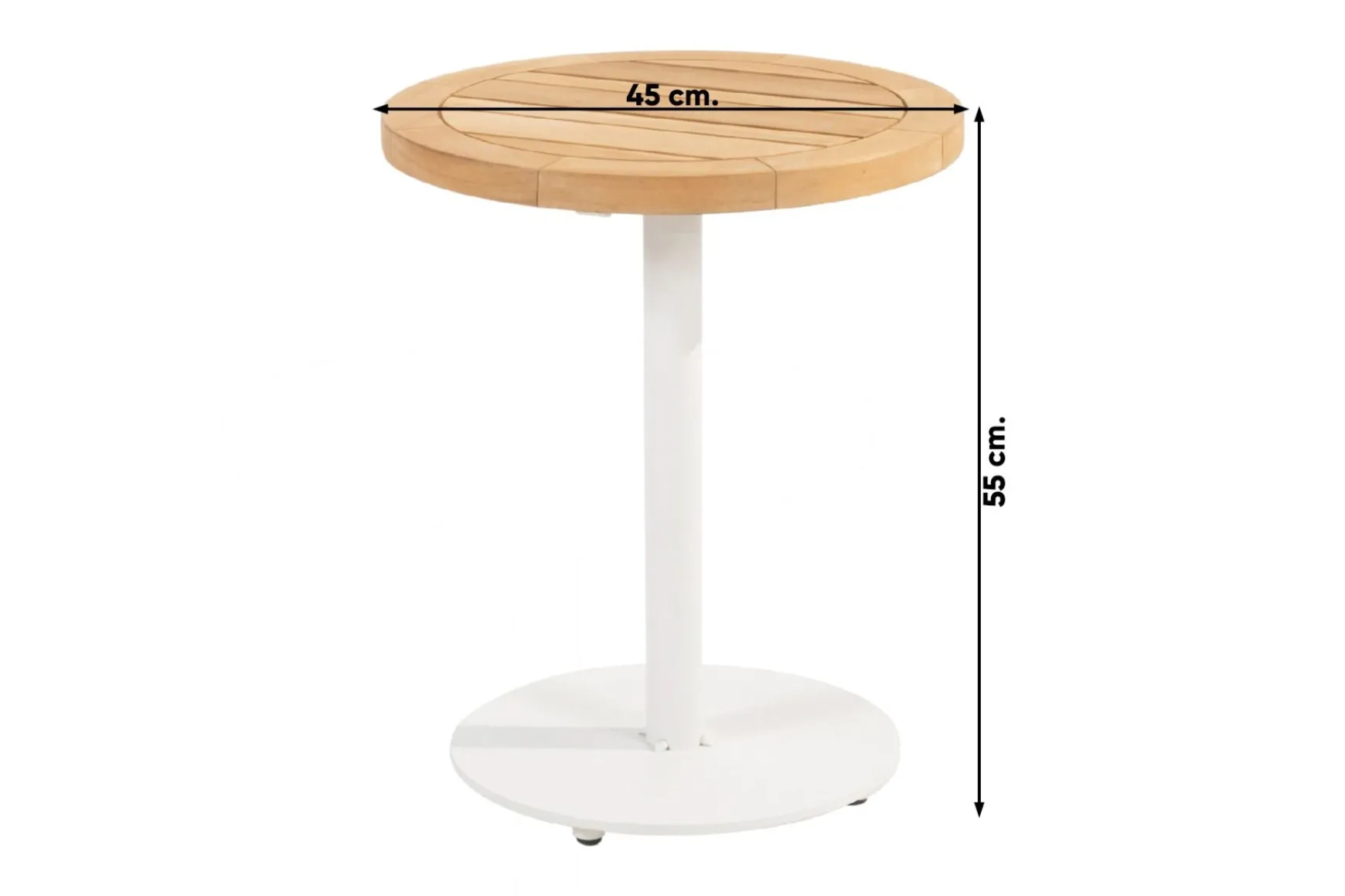 4 Seasons Volta koffietafel - teakhout/wit - Ø45