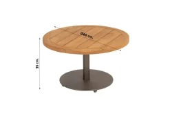 4 Seasons Volta koffietafel - teakhout/terre - Ø60 cm.