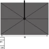 4-Seasons zweefparasol Hacienda 300 x 400 - Woodlook/Charcoal met voet en hoes
