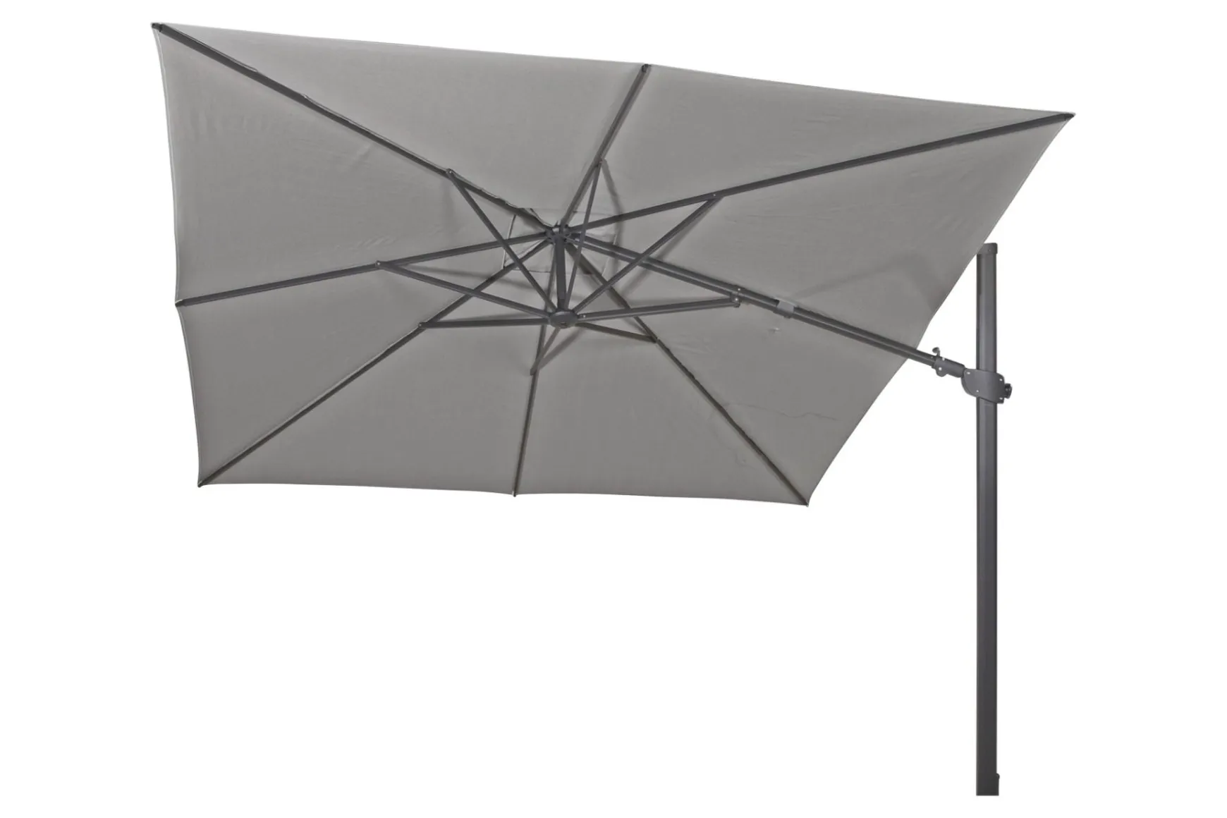 4-Seasons zweefparasol Siesta Premium 300 x 300 cm Charcoal