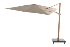 4-Seasons zweefparasol Siesta 300 x 300 cm - Woodlook/Sand