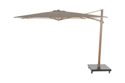 4-Seasons zweefparasol Siesta 300 x 300 cm - Woodlook/Sand