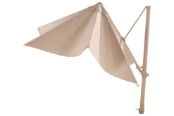 4-Seasons zweefparasol Siesta Premium 300 x 300 - Latte met voet en hoes