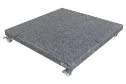 4-Seasons zweefparasol Siesta Premium 300 x 300 - Latte met voet en hoes