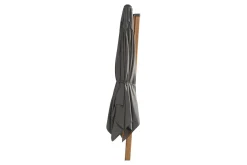 4-Seasons zweefparasol Siesta Premium 300 x 300 - Woodlook/Sand met voet en hoes