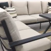 Sergio lounge dining set 3-delig - Links - Carbon black/Desert