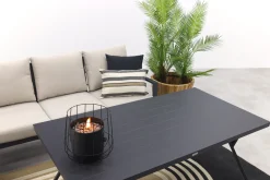 Sergio lounge dining set 3-delig - Links - Carbon black/Desert