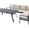 Sergio lounge dining set 3-delig - Rechts - Carbon black/Desert