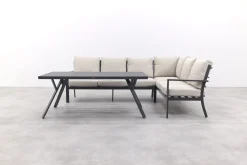 Sergio lounge dining set 3-delig - Rechts - Carbon black/Desert