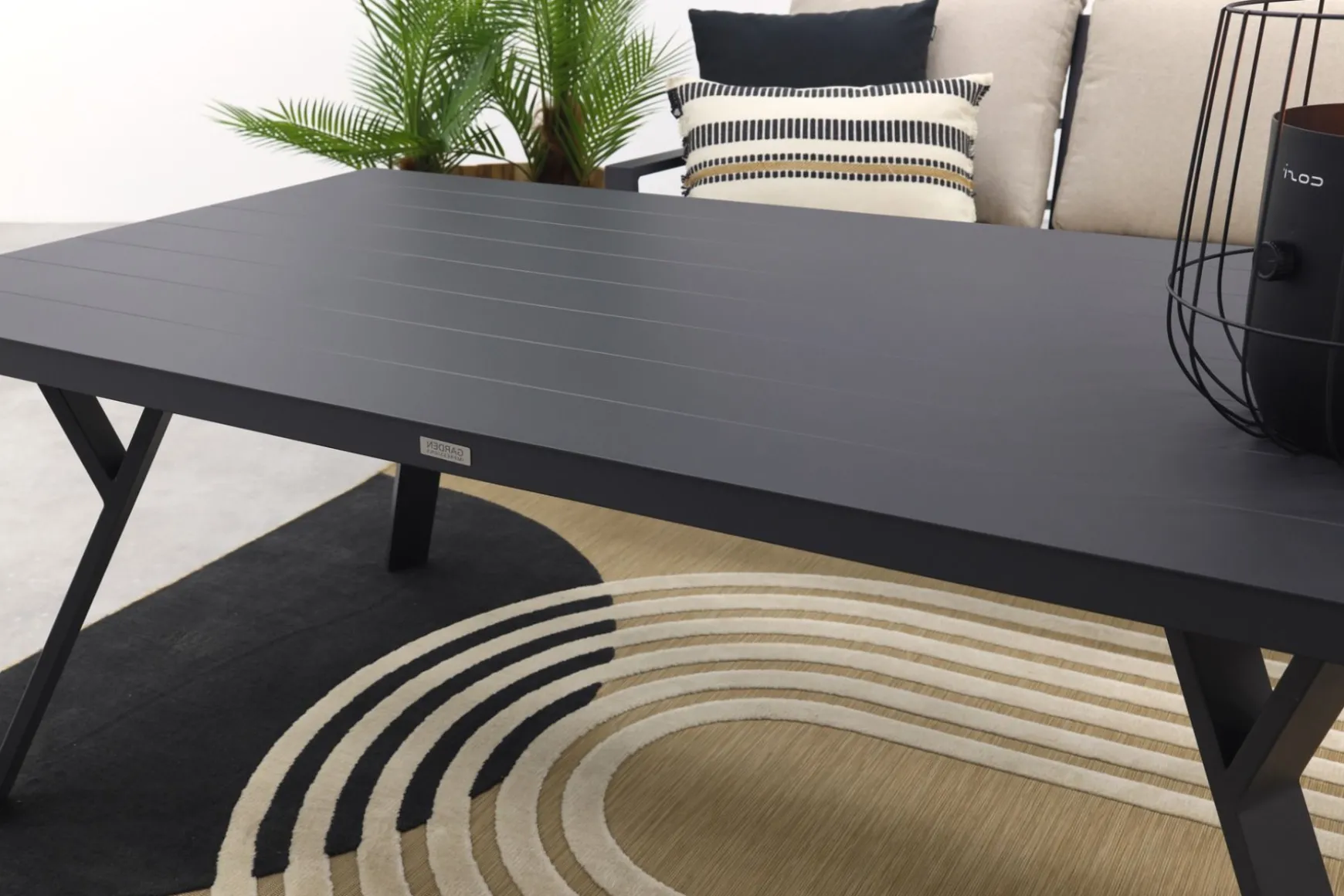 Sergio lounge dining set 3-delig - Rechts - Carbon black/Desert