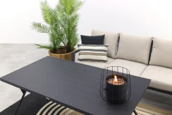 Sergio lounge dining set 3-delig - Rechts - Carbon black/Desert