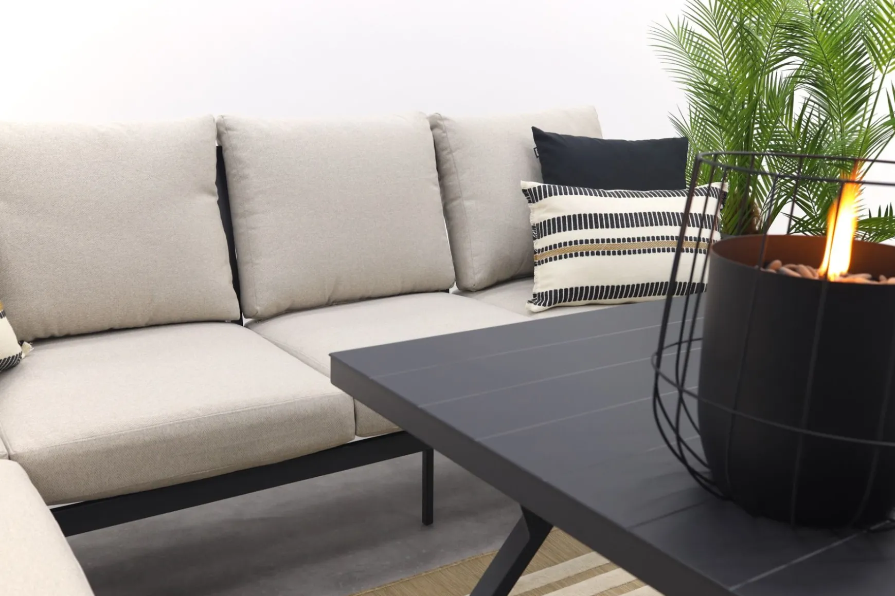 Sergio lounge dining set met stoel - Carbon/Desert - 3-delig links