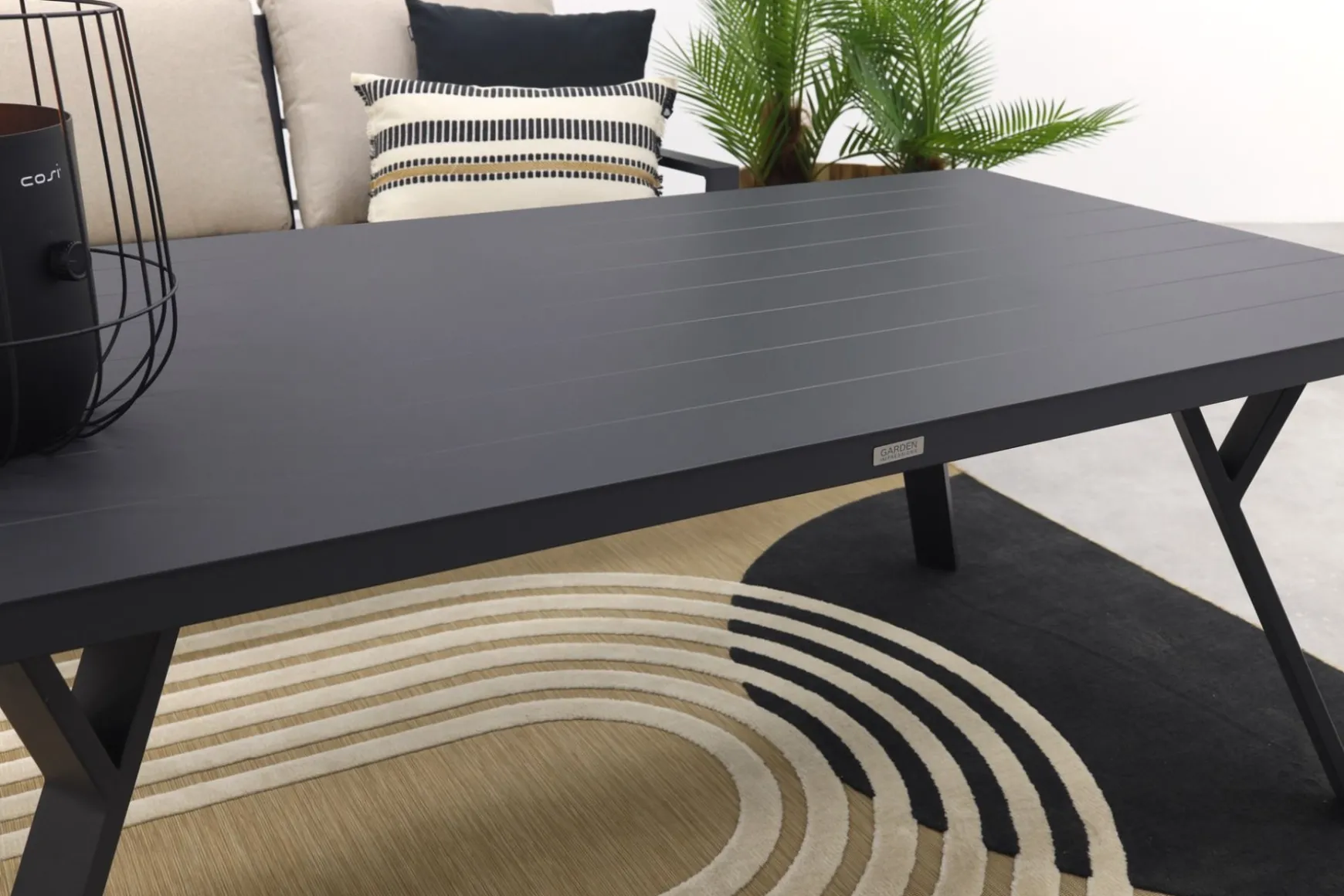 Sergio lounge dining set met stoel - Carbon/Desert - 3-delig links