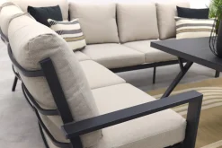 Sergio lounge dining set met stoel - Carbon/Desert - 3-delig links