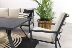 Sergio lounge dining set met stoel - Carbon/Desert - 3-delig links