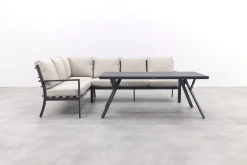Sergio lounge dining set met stoel - Carbon/Desert - 3-delig links