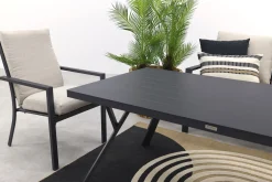 Sergio lounge dining set met stoel - Carbon/Desert - 3-delig rechts