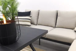 Sergio lounge dining set met stoel - Carbon/Desert - 3-delig rechts