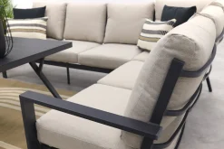 Sergio lounge dining set met stoel - Carbon/Desert - 3-delig rechts
