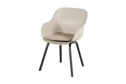 Set van 4 - Hartman Le Soleil Element dining armstoel - Soft Taupe/Black