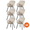 Set van 6 - Hartman Le Soleil Element dining armstoel - Soft Taupe/Black