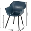 Set van 2 - Hartman Sophie Element dining armstoel - Steel Blue - Alu poot OP=OP