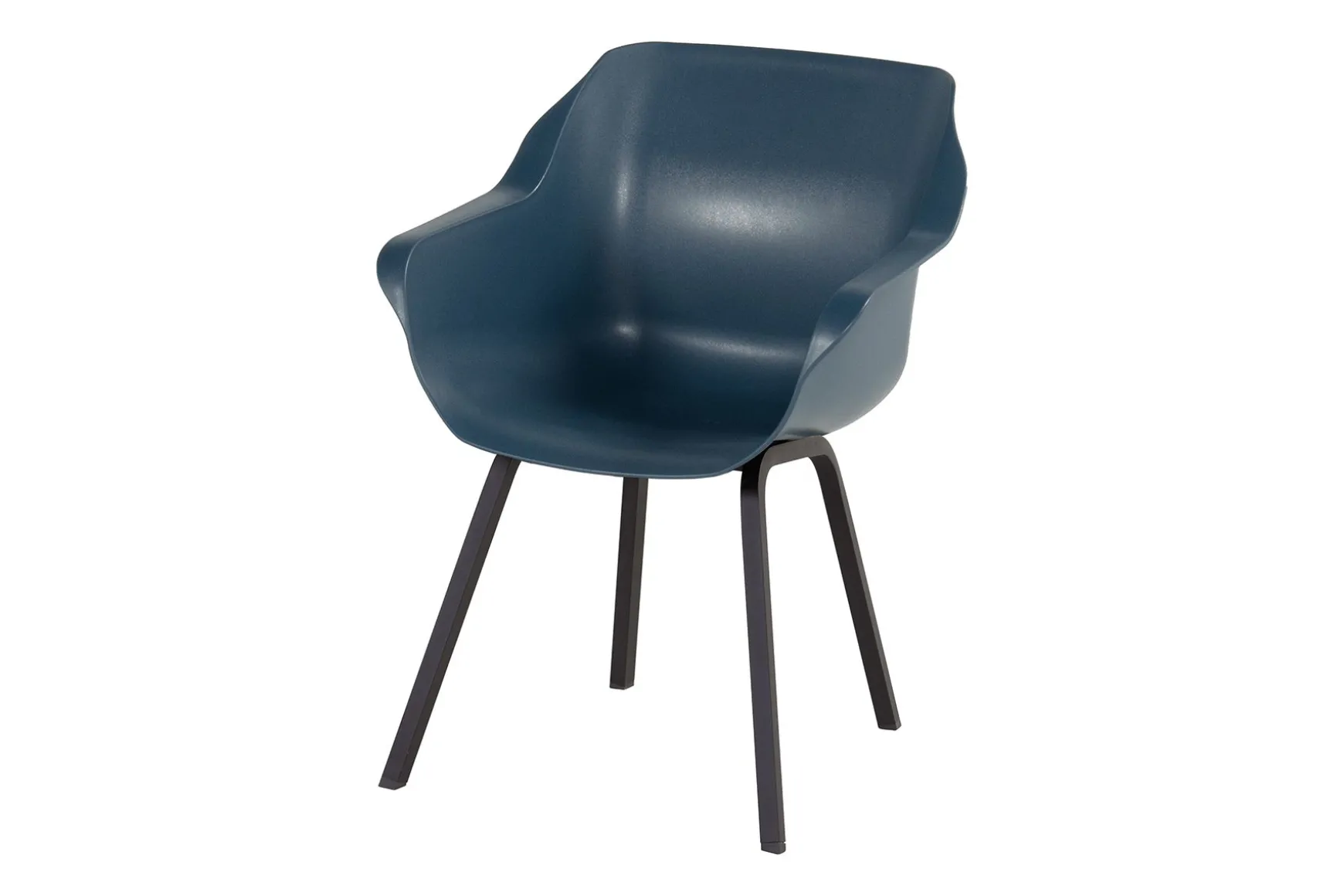Set van 2 - Hartman Sophie Element dining armstoel - Steel Blue - Alu poot OP=OP
