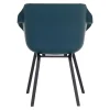 Set van 4 - Hartman Sophie Element dining armstoel - Steel Blue - Alu poot OP=OP