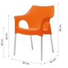 Set van 4 - Scab Ola stapelbare kunststof tuinstoel - Oranje